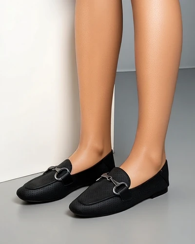 Royalfashion Ażurowe mokasyny damskie Laamba