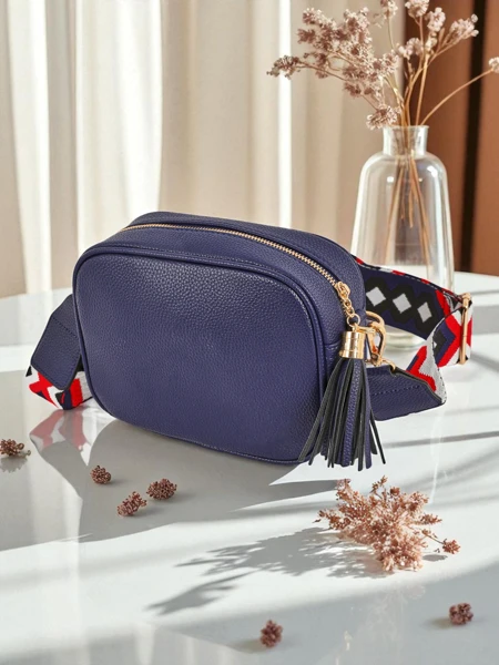 Royalfashion Mała damska torebka z eko skóry z kolorowym paskiem Kovi Lace