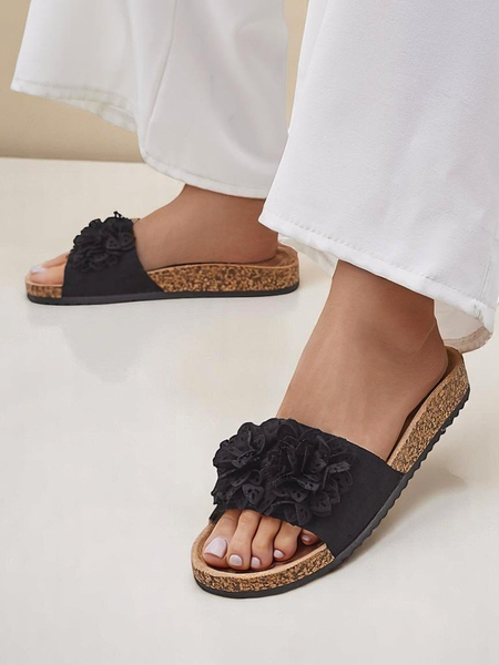 Royalfashion жіночі шльопанці з квітковими акцентами Occes