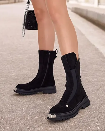 Royalfashion Damskie botki eko zamszowe Homni