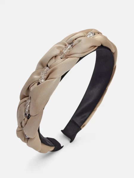 Royalfashion Пов'язка для волосся з плетінням у косу та перлинками