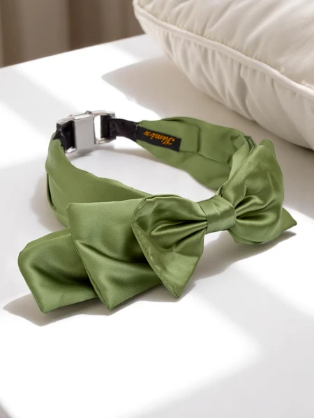 Royalfashion Opaska do włosów satynowa z kokardką Celine