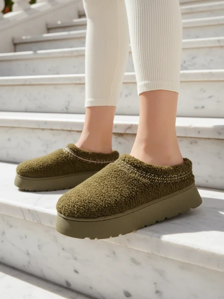 Royalfashion Krótkie buty a'la śniegowce damskie Esel