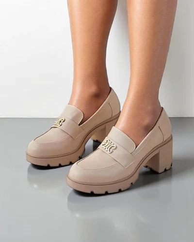 Royalfashion Mokasyny damskie na obcasie Blascos