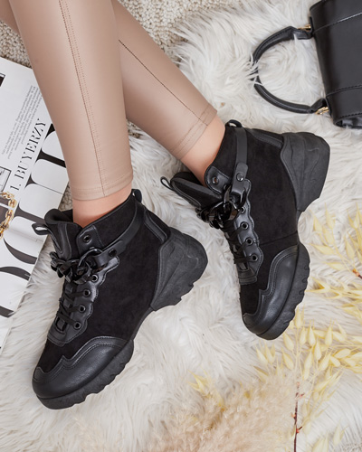 Royalfashion Sportowe wysokie sneakersy damskie Bullaro