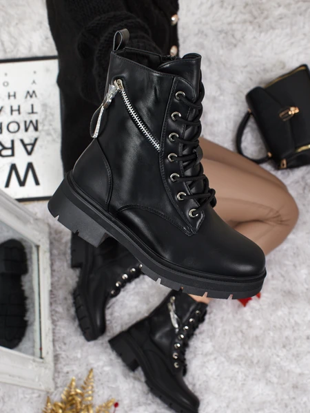 Damskie botki workery z ozodbami Kassira