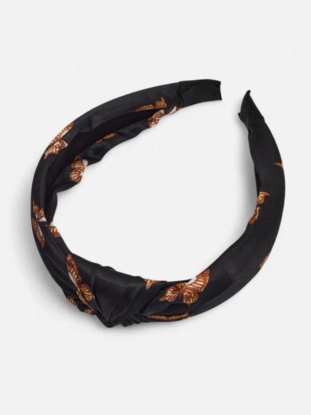 Royalfashion Opaska do włosów w kratkę z motylami Butterfly Weave