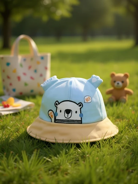 Royalfashion Dziecięcy Kapelusz typu Bucket "Wesołe Naszywki"