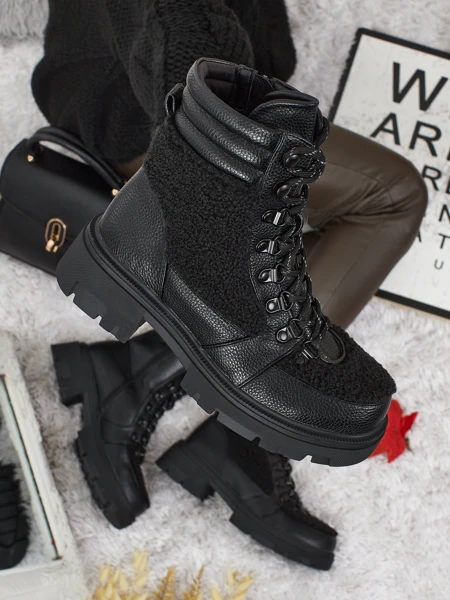 Damskie botki workery z kożuszkiem Ardella