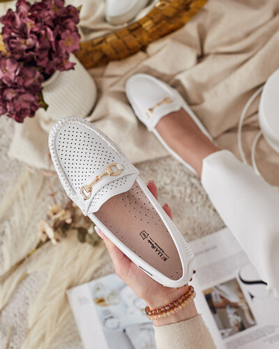 Royalfashion Ażurowe mokasyny damskie Mill