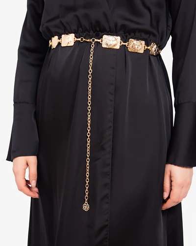 Royalfashion Damski metalowy pasek ozdobny