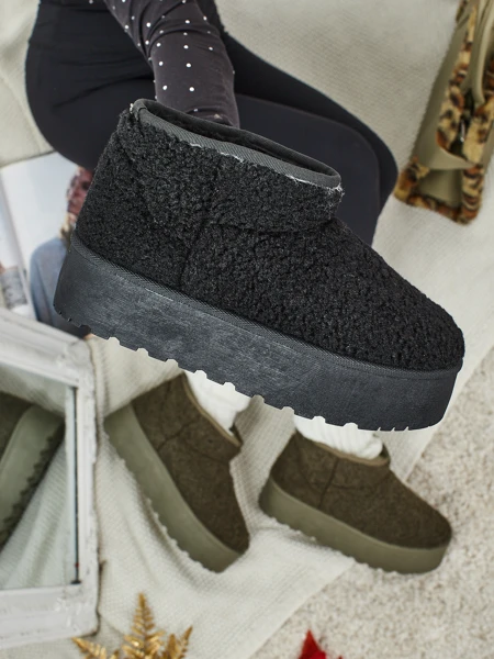 Krótkie buty a'la śniegowce damskie Marellin