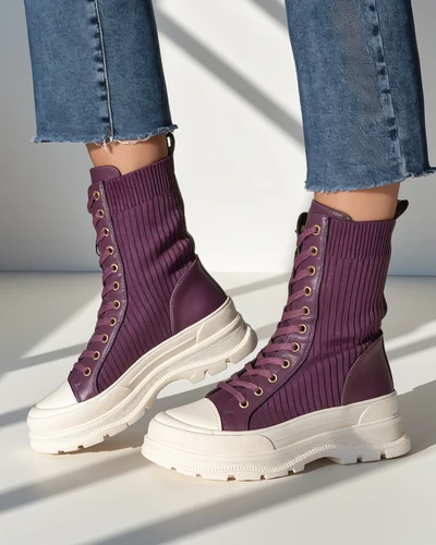 Royalfashion Damskie wysokie botki typu workery Fosilla