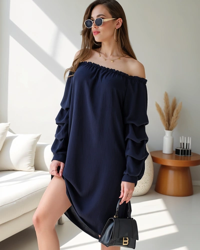 Royalfashion Гладке жіноче плаття а-ля іспанське з воланами