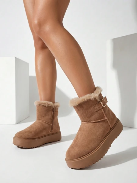 Krótkie buty a'la śniegowce damskie Winter Crest