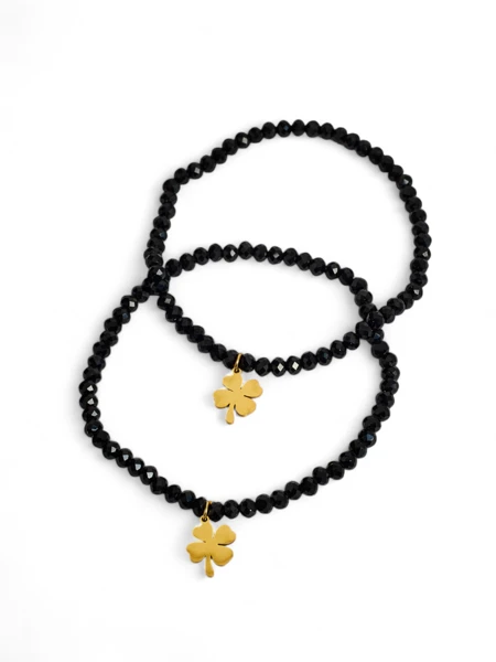 Royalfashion Два жіночі браслети з підвіскою конюшини