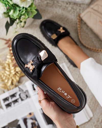 Royalfashion Mokasyny damskie z kokardką Mantarme